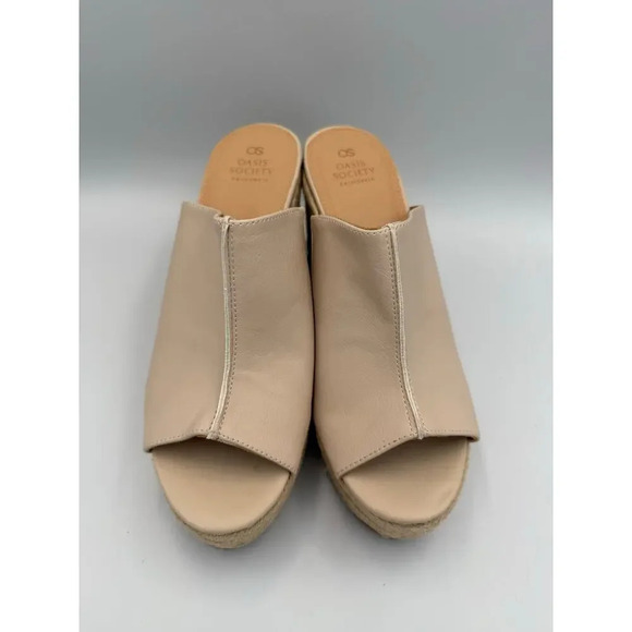 Oasis Society - Platform Beige Espadrille Mule Size 9 - Picture 6 of 8